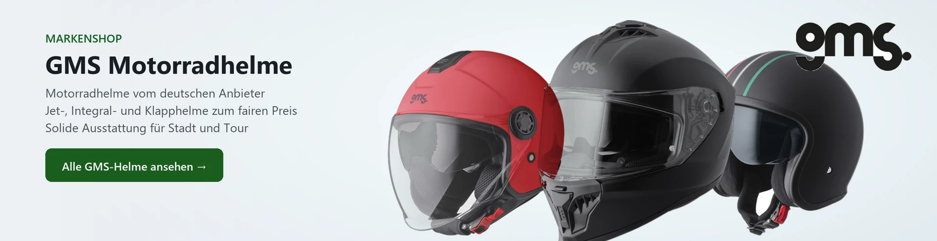 GMS Motorradhelme – Produktauswahl im Markenshop