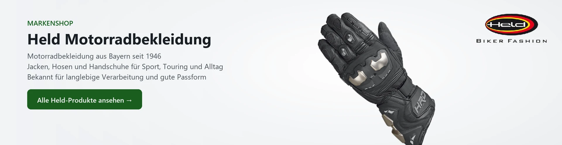 Held Motorradbekleidung – Produktauswahl im Markenshop