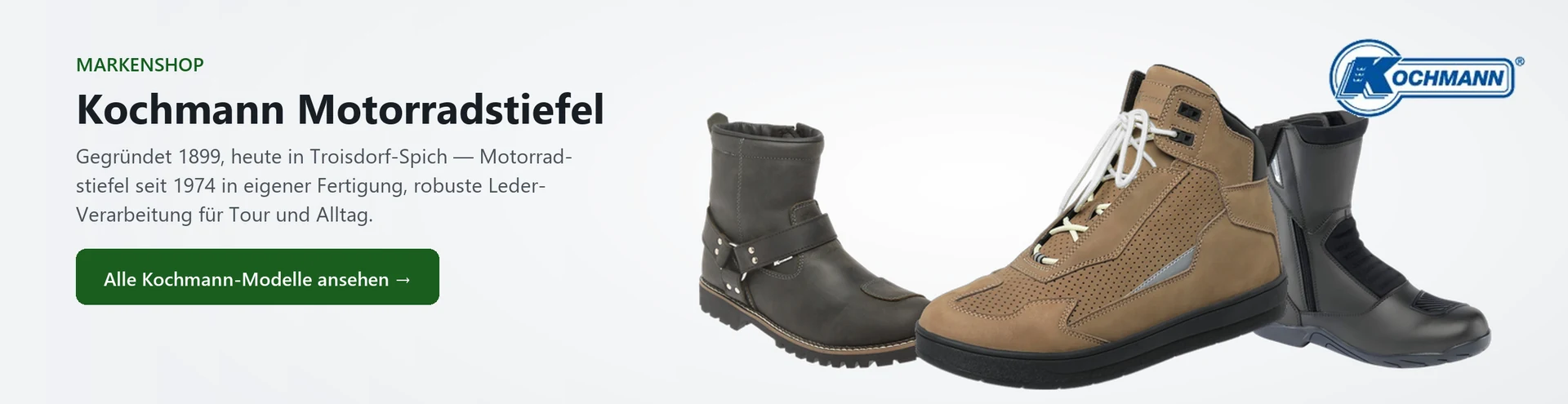 Kochmann Motorradstiefel – Produktauswahl im Markenshop