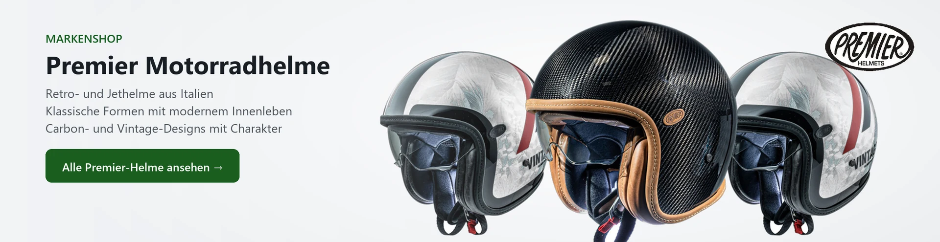 Premier Motorradhelme – Produktauswahl im Markenshop