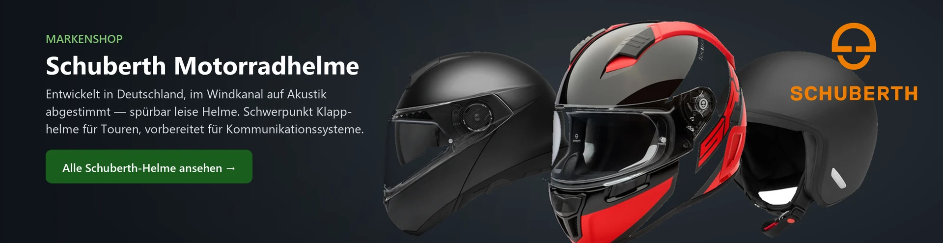 Schuberth Motorradhelme – Produktauswahl im Markenshop