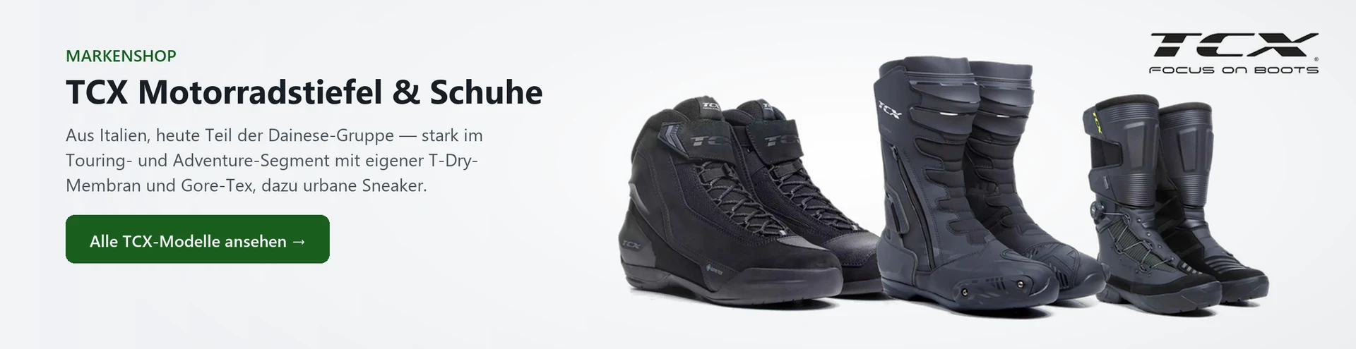 TCX Motorradstiefel & Schuhe – Produktauswahl im Markenshop