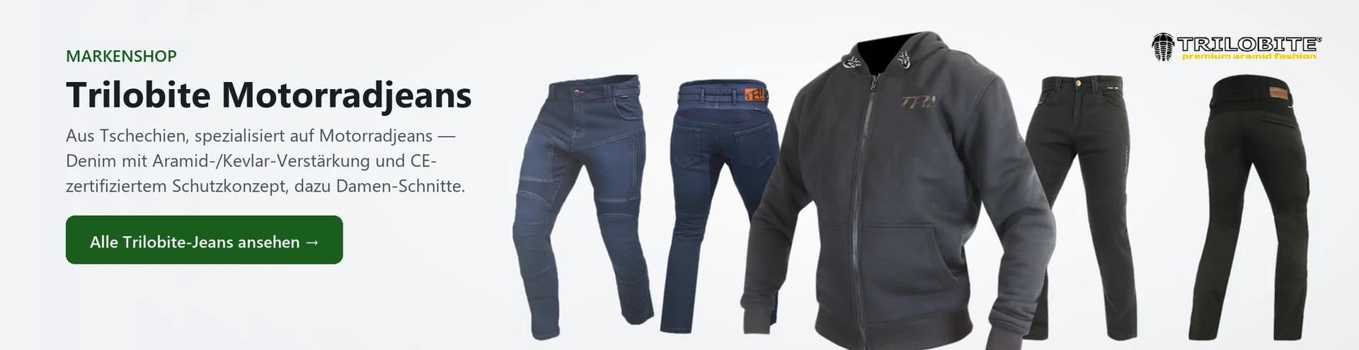 Trilobite Motorradjeans – Produktauswahl im Markenshop
