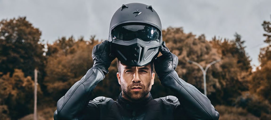 Scorpion Covert-X Modularhelme im Street-Fight-Look Scorpion Covert-X Modularhelme im Street-Fight-Look