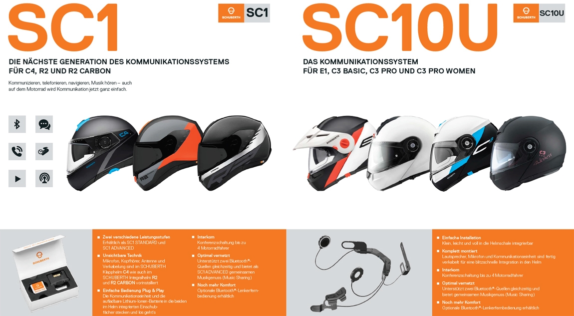 Headsets für Schuberth Motorradhelme Headsets für Schuberth Motorradhelme