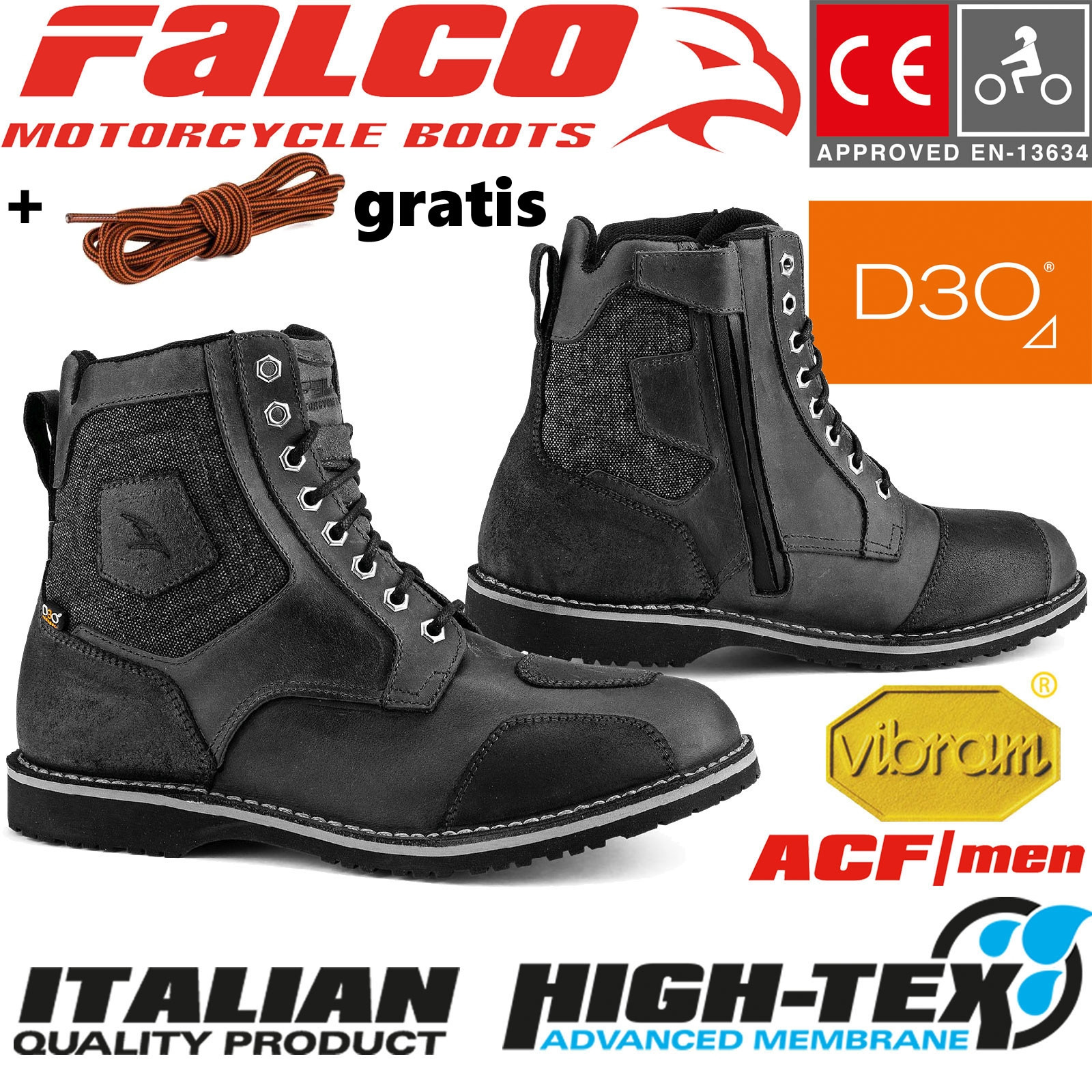 Scarpe Moto Falco Royale Lady Brown in Stock