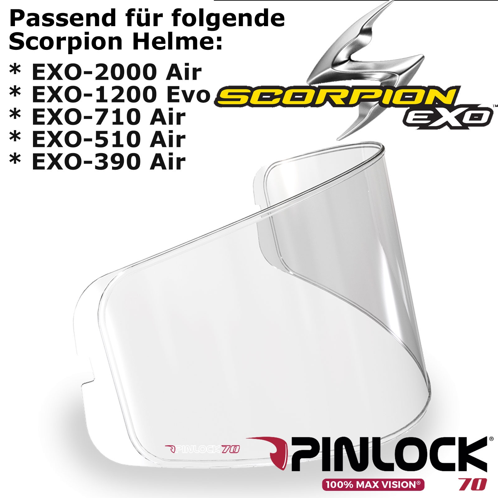 Scorpion Pinlock DKS107 EXO2000 / 1200 / 710 / 510 / 390