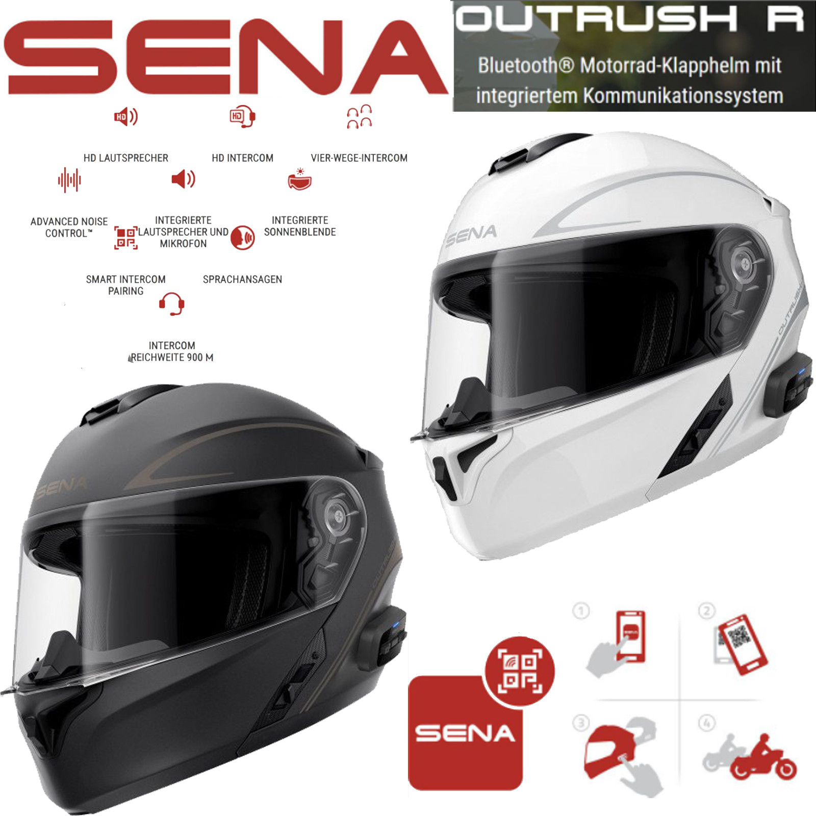 Sena OUTRUSH R smarter Klapphelm kaufen Bikeroutfit.de