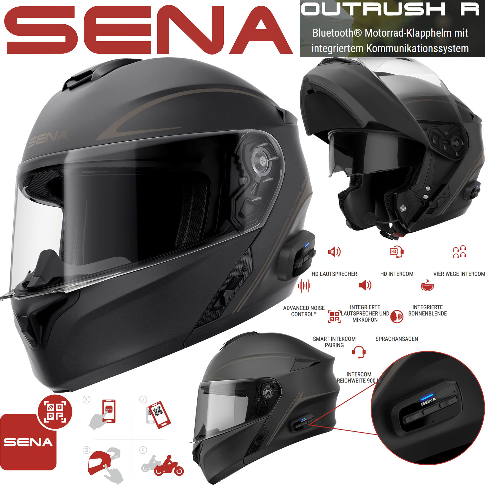Sena OUTRUSH R smarter Klapphelm kaufen Bikeroutfit.de