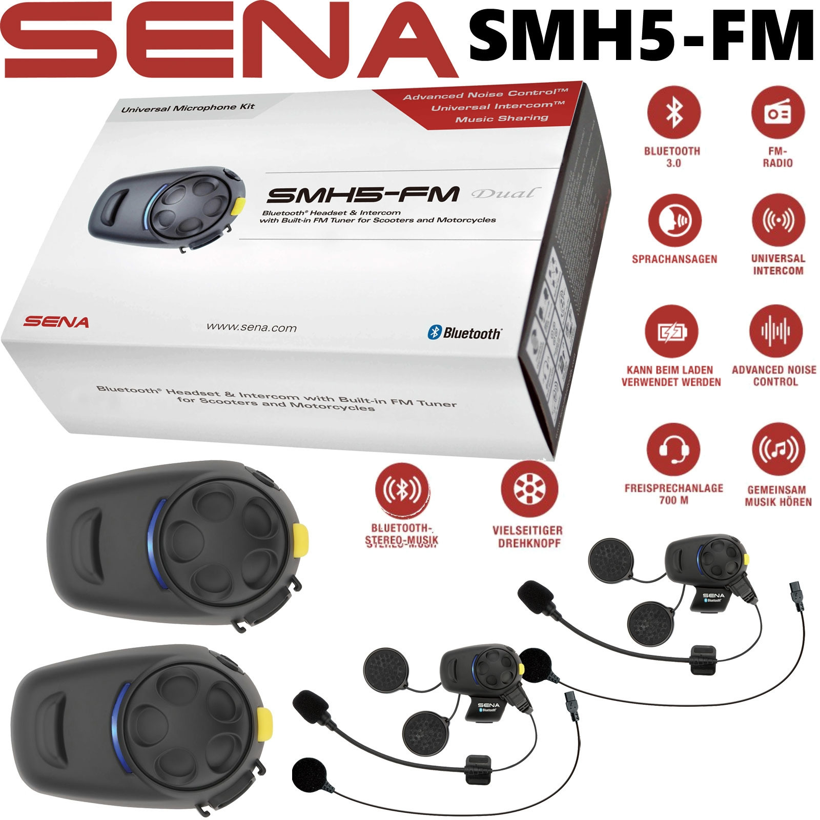 Sena MotorradHeadset SMH5FM kaufen Bikeroutfit.de