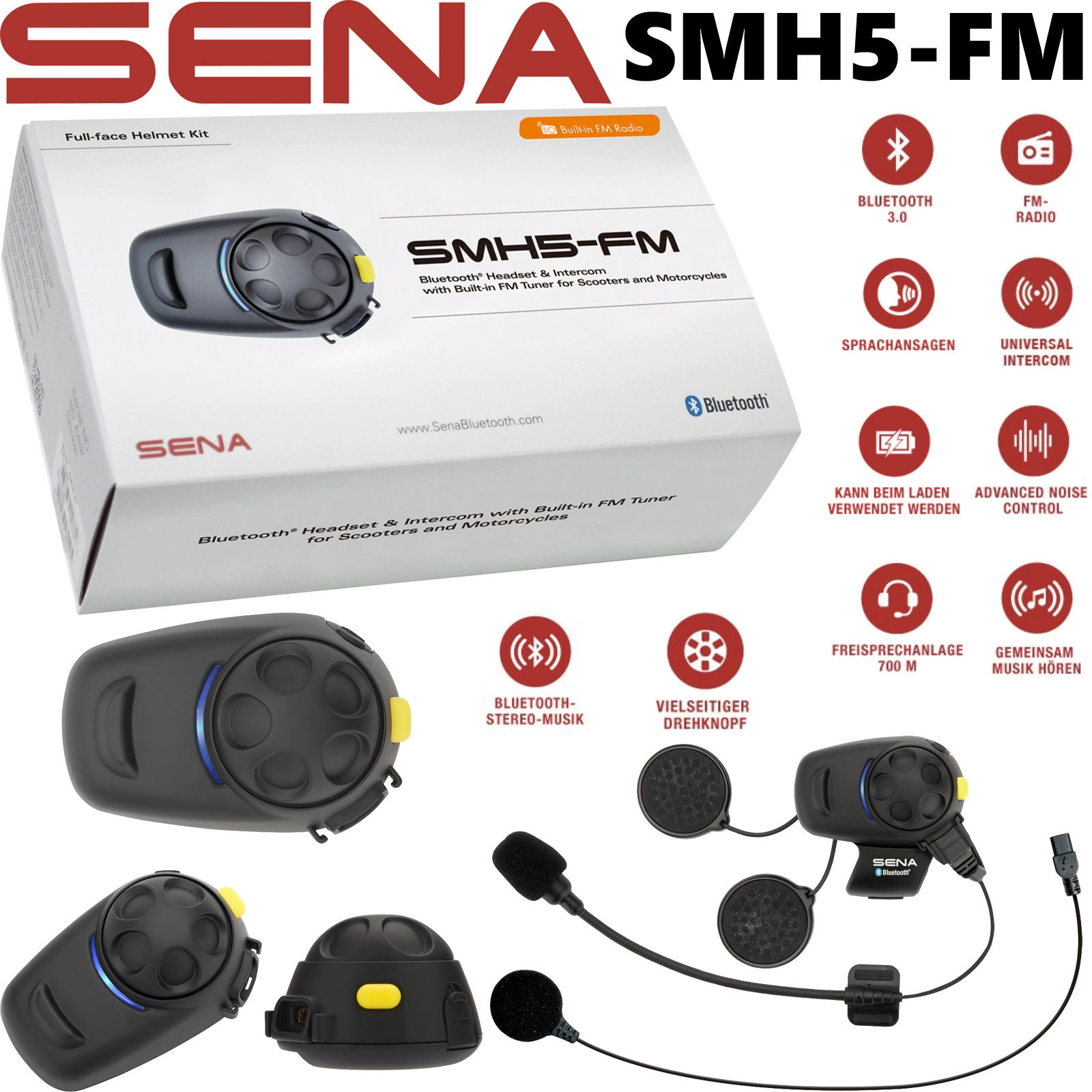 Sena MotorradHeadset SMH5FM kaufen Bikeroutfit.de