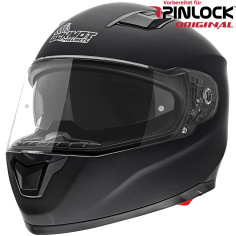 Germot Integralhelm GM 330 mit Sonnenblende großem Sichtfeld und ECE 22.05