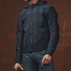 Modeka Davey Air 2in1 Motorradjacke Hoodie Softshell CE AA wasserdicht Mesh mit Protektoren