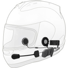 Sena Headset 10R Motorrad Kommunikation ultraflach mit Bluetooth 4.1 4-Wege Intercom bis 900m