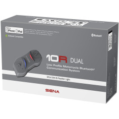 Sena Headset 10R Motorrad Kommunikation ultraflach mit Bluetooth 4.1 4-Wege Intercom bis 900m