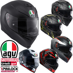 AGV Integralhelm K5 S Modell 2020 Carbon-Fiberglas mit Sonnenblende und MaxVision Pinlock