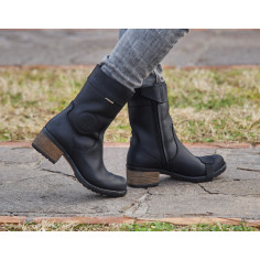Falco Damen Motorradstiefel AYDA 2 Leder wasserdicht mit D3O Knöchelprotektoren und CE-Zertifizierung