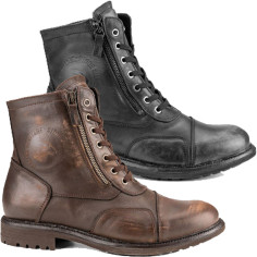 Falco Motorradstiefel AVIATOR Leder wasserdicht High-Tex CE Doppelreißverschluss D3O