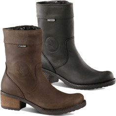Falco Damen Motorradstiefel AYDA 2 Leder wasserdicht mit D3O Knöchelprotektoren und CE-Zertifizierung