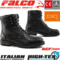 Falco Motorradstiefel GORDON 2 wasserdicht CE Leder mit D3O Protektoren und Goodyear-Sohle