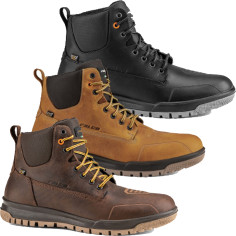 Falco Motorradschuhe PATROL Leder wasserdicht mit D3O Knöchelprotektoren und CE-Zertifizierung