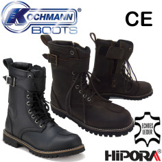 Kochmann Motorradstiefel RIDER Leder-Schnürstiefel wasserdicht mit Hipora und CE