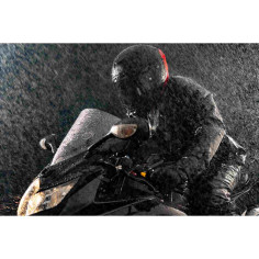 Knox Welbeck MK2 Überzieh-Motorradjacke Tri-Laminat 15K wasserdicht reflektierend mit Kapuze