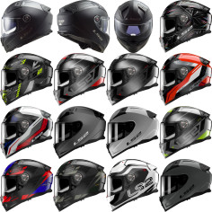 LS2 Integralhelm FF811 VECTOR II 2 Fiberglas mit Sonnenblende und Max Vision Pinlock ECE 22.06