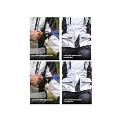 LS2 NARVIK MAN Motorradjacke CE AA wasserdicht mit Thermofutter Oxford-Gewebe Neopren Protektoren