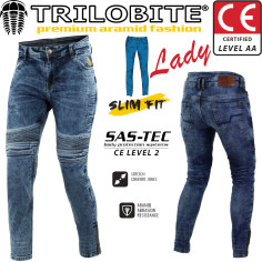 Trilobite Motorradjeans MICAS URBAN Damen Slim-Fit CE AA mit Aramid und SAS-TEC Knieprotektoren