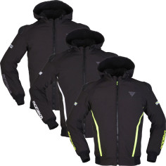 Modeka Softshell-Hoodie CLARKE SPORT Motorradjacke wasserdicht CE A mit Protektoren und Thermofutter