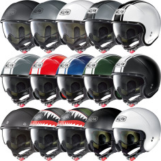Nolan Jethelm N21 Retro-Vintage Helm mit blau getönter Sonnenblende