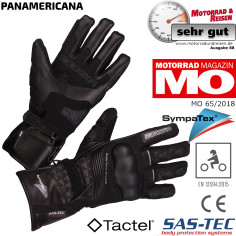 Modeka Herren Motorradhandschuhe PANAMERICANA Lederhandschuhe CE Sympatex Tactel SuperFabric mit SAS-TEC Protektoren
