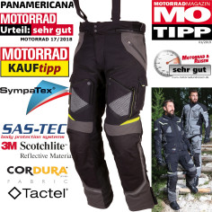 Modeka Herren Motorradhose PANAMERICANA wasserdicht Sympatex inkl. SAS-TEC Protektoren Level 2