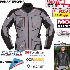 Modeka Herren Motorradjacke PANAMERICANA wasserdicht Sympatex inkl. SAS-TEC Protektoren Level 2