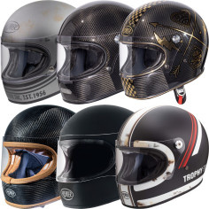 Premier Retro-Integralhelm TROPHY mit Doppel-D Verschluss