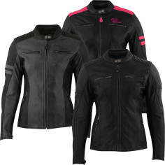 Rusty Stitches Motorradjacke JOYCE für Damen Leder CE AA mit herausnehmbarem Thermofutter