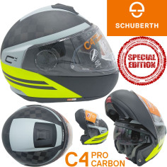 Schuberth Klapphelm C4 Pro Carbon SPECIAL EDITION Premiumhelm mit Sonnenblende und Max Vision 120 Pinlock