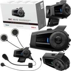 Sena Motorrad-Headset 10C EVO mit 4K Kamera Video Foto Zeitraffer Bluetooth und Universal Intercom bis 1,6 km