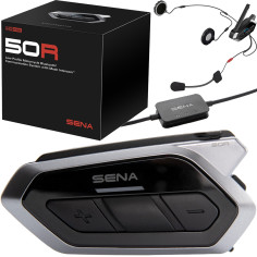 Sena Headset 50R Motorrad Kommunikation ultraflach Mesh 2.0 Universal Intercom Bluetooth 5 HD Google Apple FM-Radio