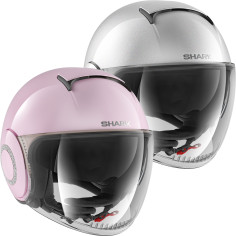 Shark Jethelm NANO CRYSTAL Swarovski mit integrierter Sonnenblende und langem Visier