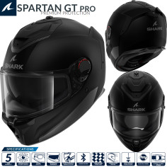 Shark Integralhelm SPARTAN GT PRO mit Sonnenblende ECE 22.06 und Max Vision Pinlock