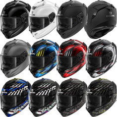 Shark SPARTAN GT Sport-Integralhelm mit Doppel-D Verschluss Max Vision Pinlock und Sonnenblende