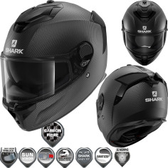 Shark Sport-Integralhelm SPARTAN GT CARBON mit Sonnenblende und Max Vision Pinlock
