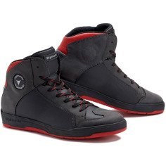 Stylmartin Motorradschuhe DOUBLE WP wasserdicht Sneaker Idro-Leder CE mit roter Sohle