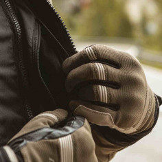 Modeka Sukaya Motorradhandschuhe CE Leder 4-Wege Stretch Temperfoam Touch Tip