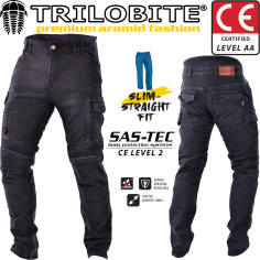 Trilobite Motorradjeans ACID SCRAMBLER Hose Slim Straight Fit CE AA Aramid mit SAS-TEC Protektoren