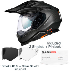 Nexx X.WED3 Carbon Adventure Helm Cross Enduro Integral mit Pinlock Sonnenblende und 2 Visieren ECE 22.06