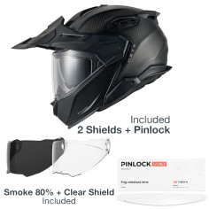Nexx X.Lifecountry Zero Pro Carbon Endurohelm P/J Sonnenblende Pinlock mit zwei Visieren ECE 22.06
