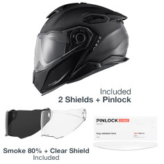 Nexx X.Lifetour Zero Pro Carbon Klapphelm High-Tech ECE 22.06 Sonnblende Pinlock zwei Visiere